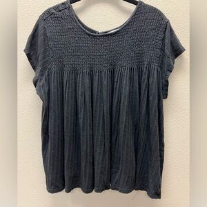 Time and Tru - XXL - Black Smocked Blouse